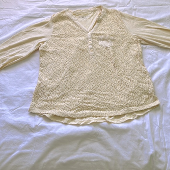 Nine West large top lemon yellow 3/4 sleeve - Picture 2 of 5